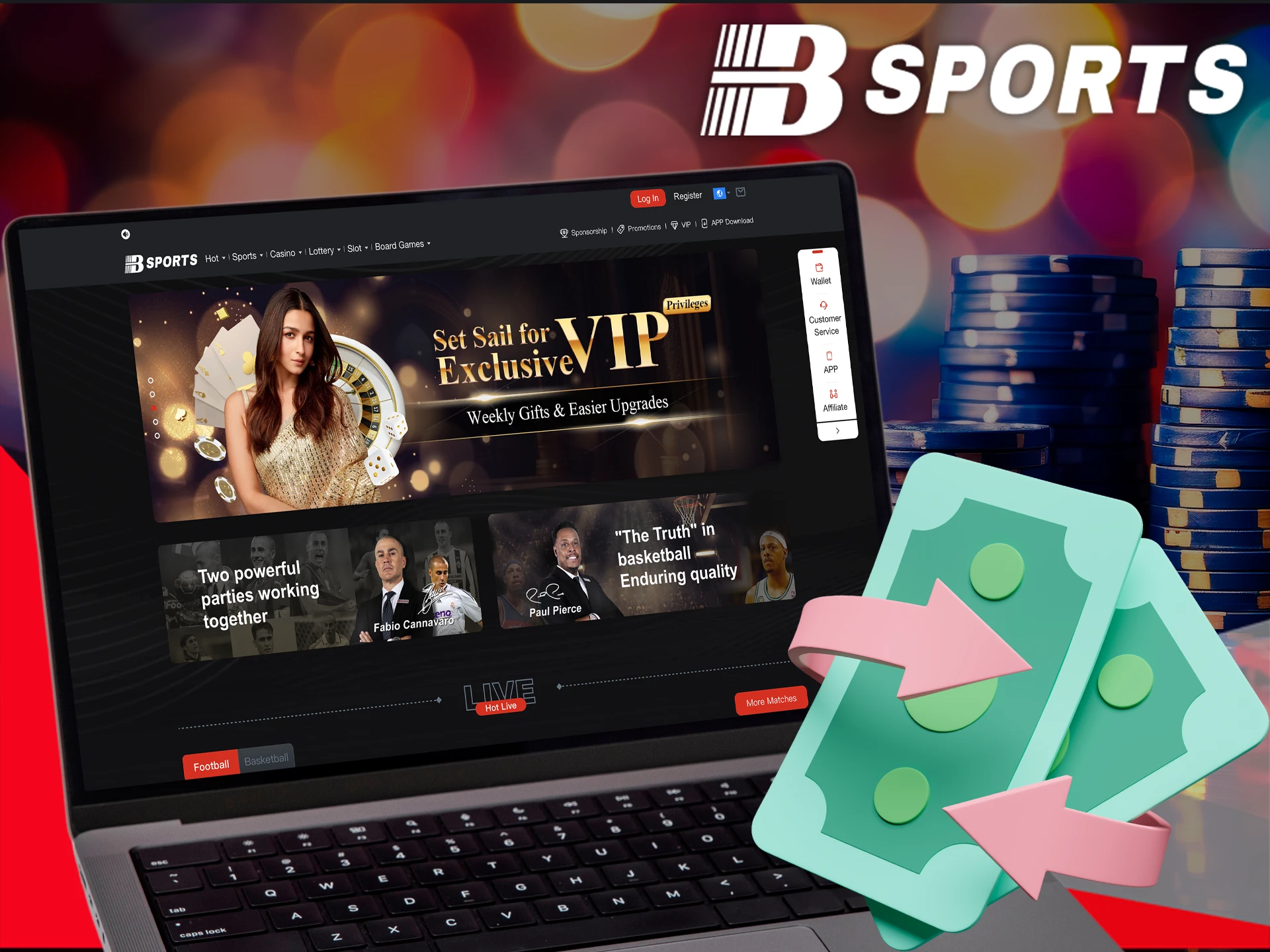 Get cashback with BSports loyalty programme.