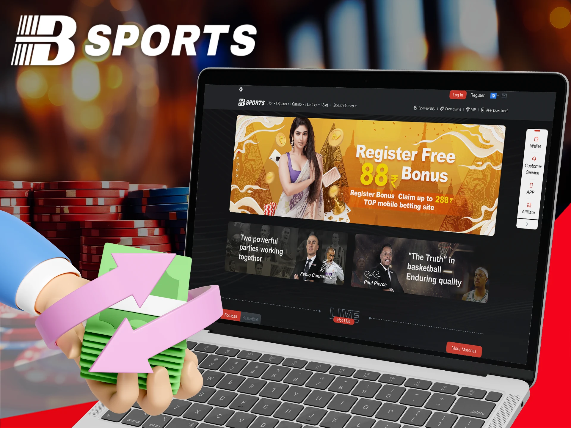 Participate in the loyalty programme and get cashback at BSports.