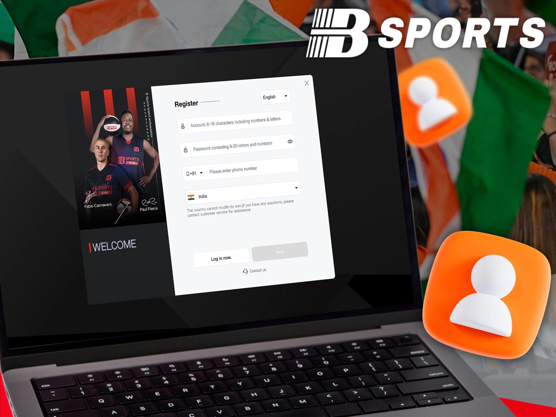 Sign up for an account to start playing BSports.