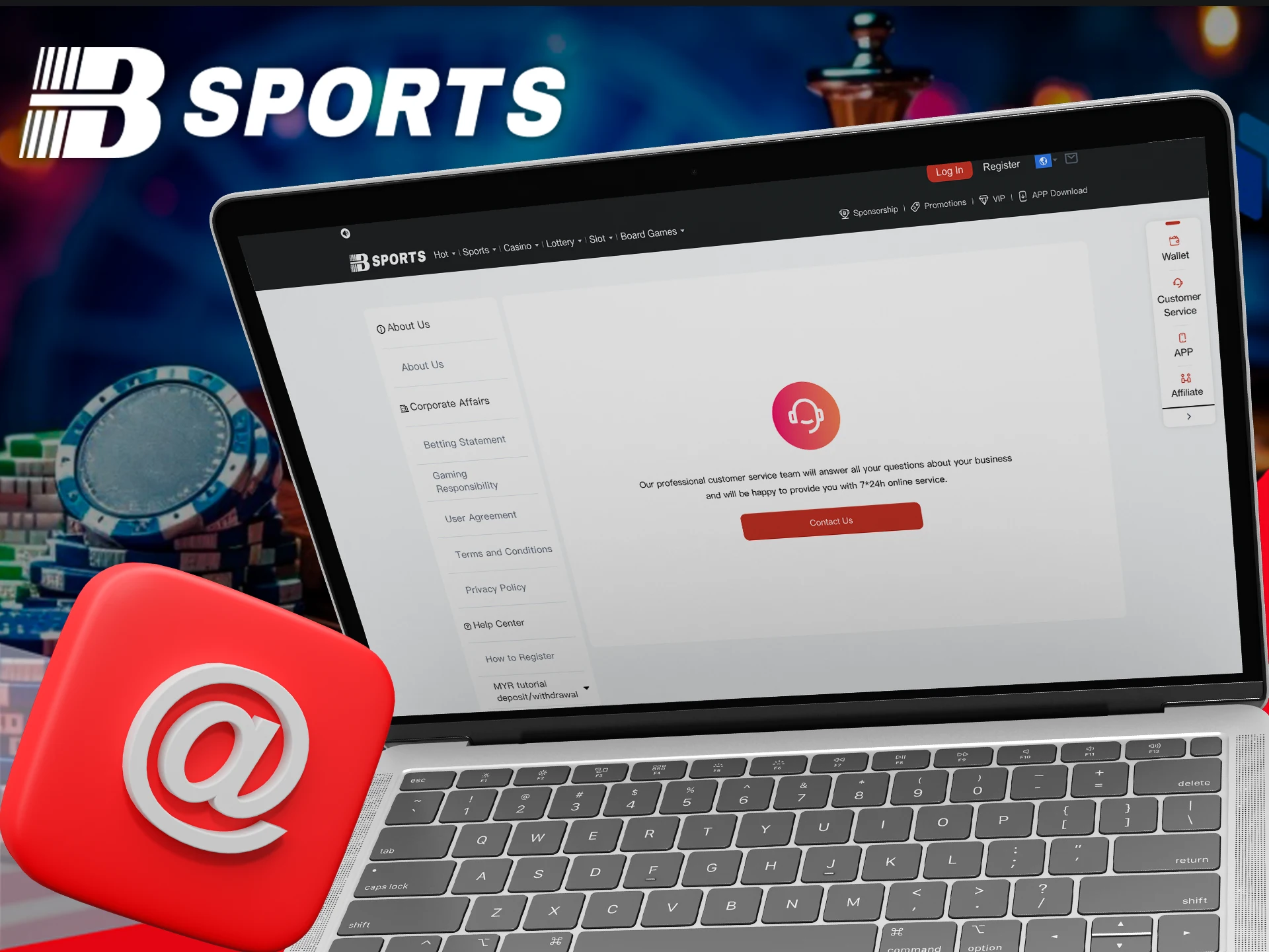 Contact the BSports team for assistance via email.